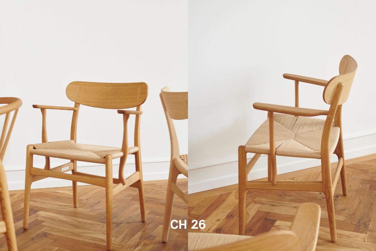 2 Carl Hansen Hans J. Wegner Stuhl CH26