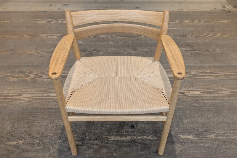 Sale Bernstorffsminde Stuhl mit Armlehnen Vollholz Eiche, Naturgeflecht BM2