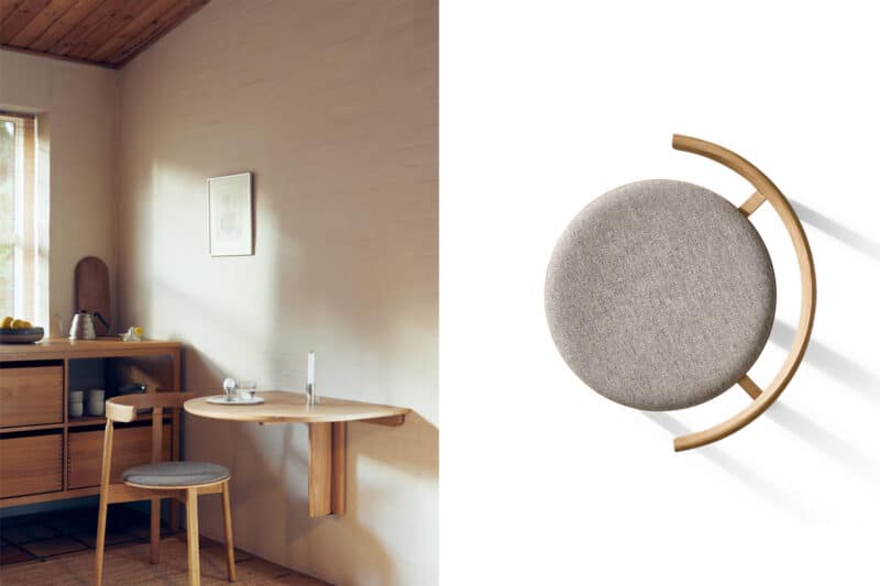 Form and Refine Lunar Chair in Eiche natur geölt mit Sitzpolstrung in Hallingdal