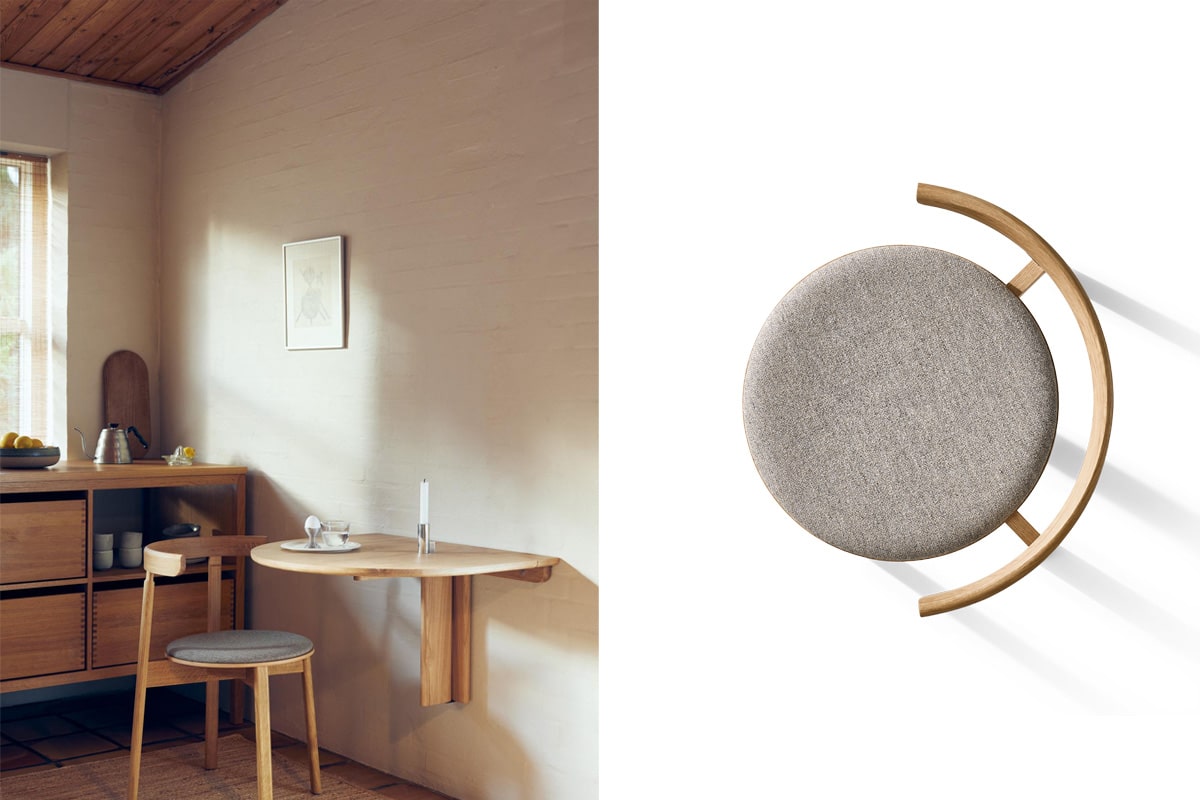 F&R_LunarChairHall1_b Form and Refine Lunar Chair in Eiche natur geölt mit Sitzpolstrung in Hallingdal