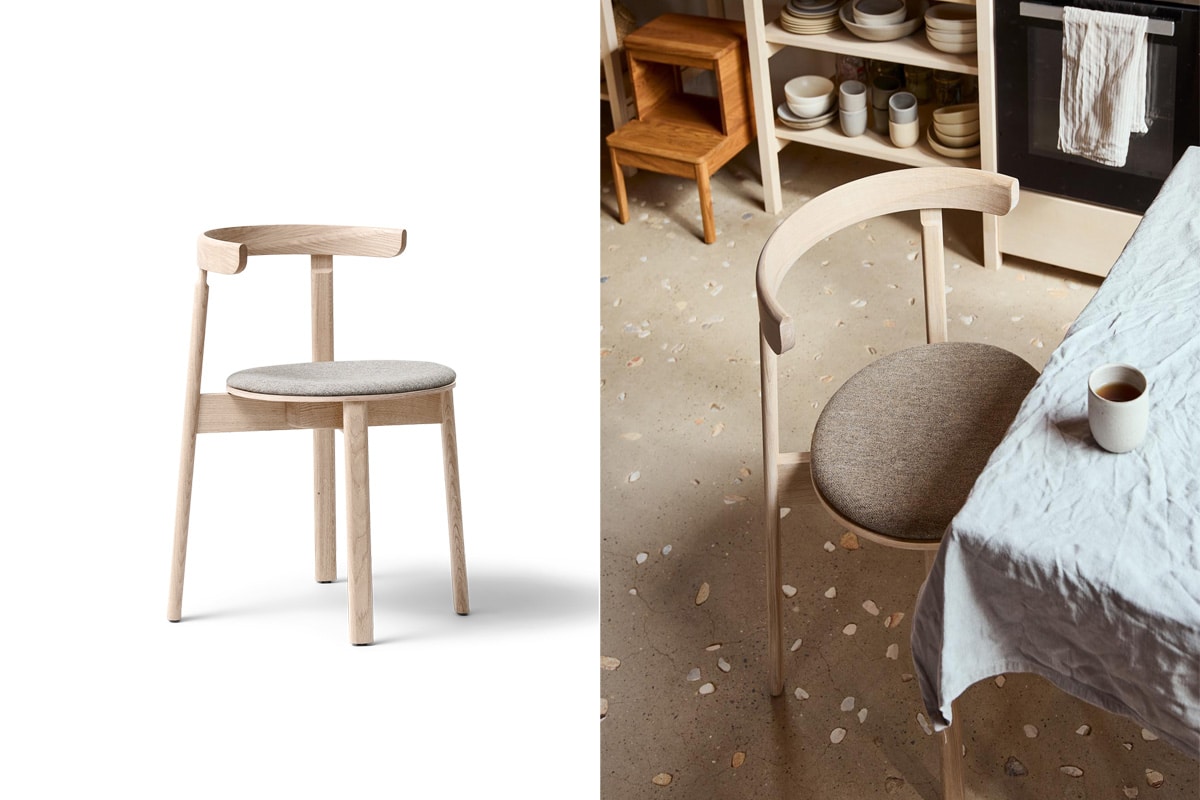 F&R_LunarChairHall2_b Form and Refine Lunar Chair in Eiche weiß geölt und Sitzpolsterung in Hallingdal