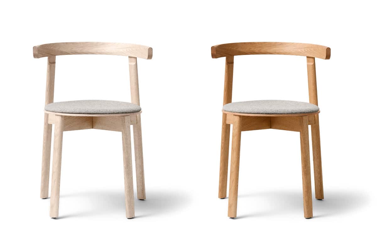 F&R_LunarChairHall3_b Form and Refine Lunar Chair in Eiche natur geölt und weiß geölt und Sitzpolsterung in Hallingdal