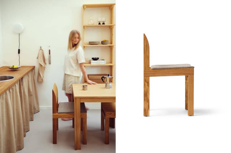 Form and Refine Sonder Chair in Eiche natur geölt mit Sitzpolsterung in Hallingdal von Kvadrat