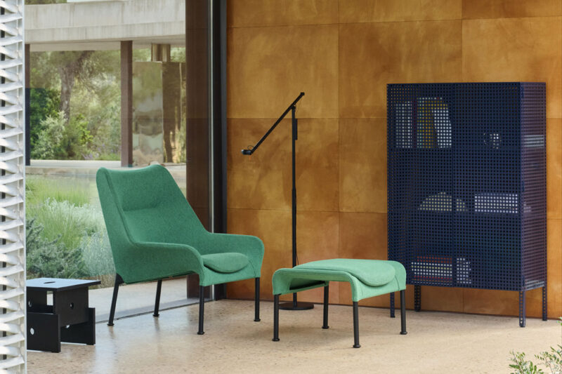 HAY Perforated Cabinet Large in Steel Blue