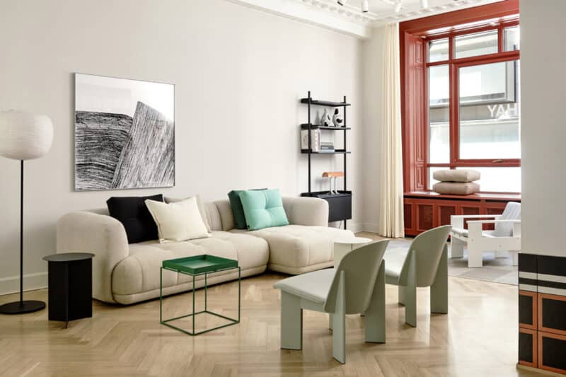 Hay Sofa 2-Sitzer Quilton mit Chaise Longue