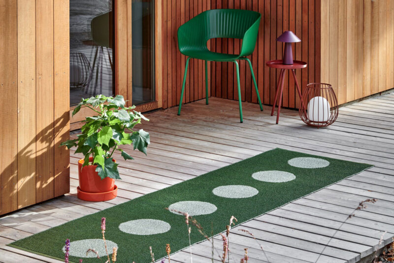 Pappelina Teppich Vera Pop Farbe Leaf/Misty Mint